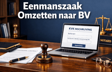eenmanszaak omzetten naar bv